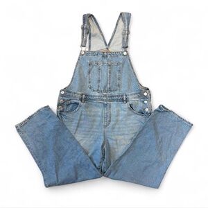 Joe Fresh Classic Light Wash Denim Overalls Women’s Large Granola Y2K